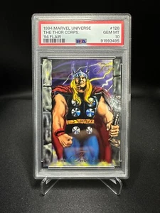 1994 MARVEL UNIVERSE '94 FLAIR' - The Thor Corps - PSA 10 - Pop 19 - #128 - Picture 1 of 4