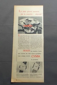 PUB WERBUNG ALTE ADVERT CLIPPING 010617 / CYMA UHR STOSSFEST CYMAFLEX - Bild 1 von 1