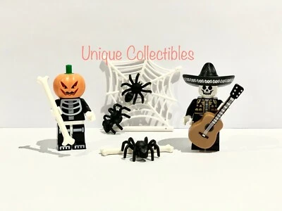 LEGO Halloween Pumpkin & Mariachi Skeleton with Guitar Bones Spider Set NEW - Image 1 of 4