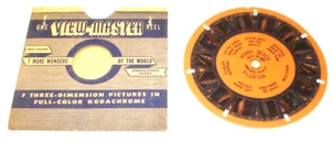 Sawyer's View-Master Buff Blue Ring Reel No. 168 Miami Beach Florida w/ Sleeve - Picture 1 of 6