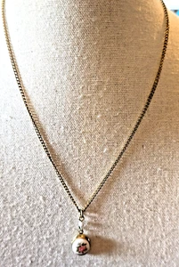 PINK ROSE LOCKET PENDANT 16" GOLD TONE NECKLACE - Picture 1 of 8