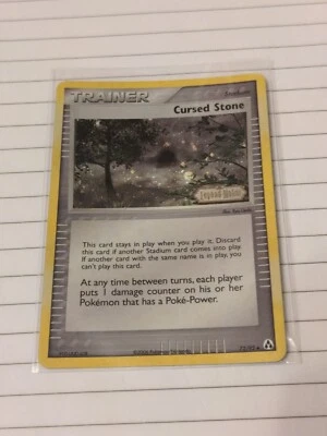 POKEMON EX LEGEND MAKER REVERSE HOLO STAMPED TRAINER CURSED STONE 72/92 - Image 1 of 2