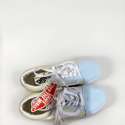 Zapatos Vans Old Skool Color Block Niñas Talla 3 Azul, Verde, Amarillo, Púrpura Nuevos con Etiquetas Foto 1 de 4