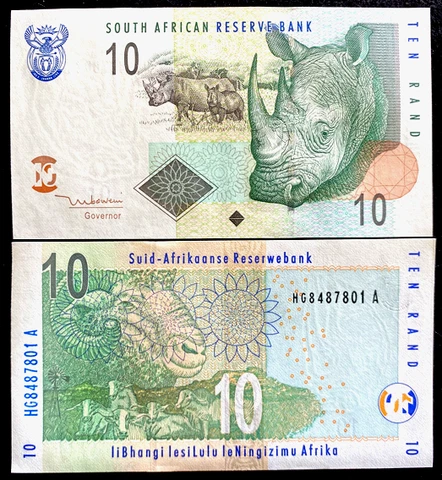 South Africa 10 Rand 2005 Banknote World Paper Money UNC Currency Bill Note Cover