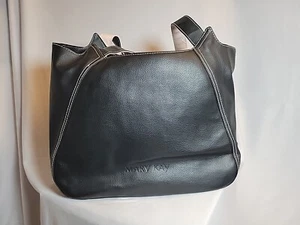 Mary Kay Cosmetics Consultant Large Black Tote Travel Bag Faux Leather - Picture 1 of 7