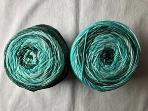 Lot of 2 Lion Brand Mandala Ombre Yarn - Zen - 5.3 oz 344 yards Medium Acrylic - Picture 1 of 3