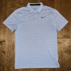 Nike Golf Polo Size Small Blue White White Tiger Rory Dri-Fit