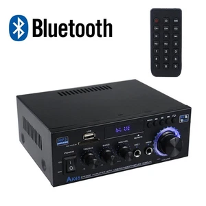 HiFi Verstärker 2 Kanal Digital FM USB Stereo Amplifier Bluetooth Vollverstärker - Bild 1 von 13