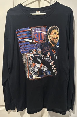 HENRIK LUNDQVIST #30 NEW YORK RANGERS Retirement Night 1-28-2022 2XL Long Sleeve - Image 1 of 4