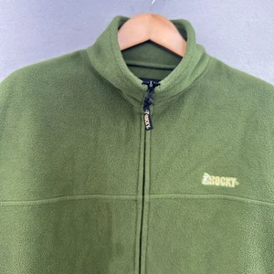 Rocky Green Fleece Full Zip Jacket Size XL Outdoor Warm Layer - Picture 1 of 10