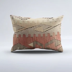 Kilim Cushion Cover 60x40 cm Vintage Turkish Wool Kelim Pillowcase 64810 - Picture 1 of 4