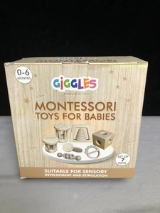 Montessori Spielzeug für Babys 0-6 Monate umweltfreundlich Holz 7 Stück - Bild 1 von 3