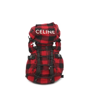 CELINE CELINE Homme by Hedi Slimane Tracking Backpack Canvas Red/Black 197072 - Picture 1 of 16