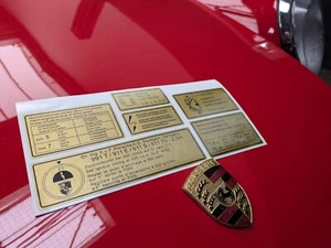 Aufkleber Motorraum für Porsche 911 T E S TV 2.34 Aircooled Targa Coupe Cabrio - Picture 1 of 13