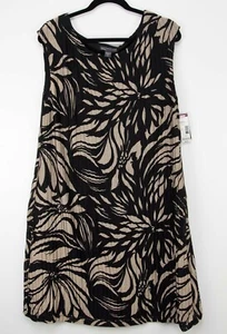 NWT Women's Plus Size 20W Black & Beige Knee Length Cocktail Dress Wedding $90 - Picture 1 of 3