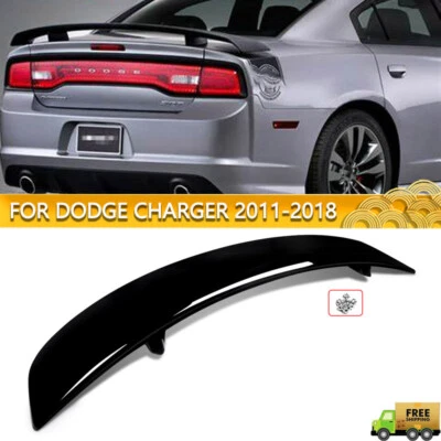 For Dodge Charger 2011-2018 Rear Trunk Factory Spoiler Wing Gloss Black ABS - Imagem 1 de 4