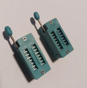 2x 14 ZIF ZIP IC Test DIP Board Socket US Stock! - Picture 1 of 1