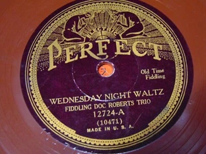 FIDDLIN DOC ROBERTS PERFECT 78RPM RECORD 17274 WEDNESDAY NIGHT WALTZ COUNTRY - Picture 1 of 2