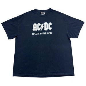 Vintage Y2K AC/DC T-Shirt Men's XL Black Classic Rock Band Tee 2004 - Imagen 1 de 12