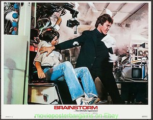 BRAINSTORM LOBBY CARD size MOVIE POSTER NATALIE WOOD CHRISTOPHER WALKEN 2 CARDS