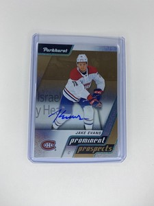 2020-21 Upper Deck Parkhurst Prominent Prospects Gold Jake Evans Rookie Auto RC