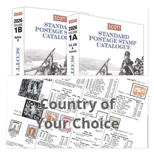 Country Pages from 2026 Scott Standard Postage Stamp Catalog 1A-1B FREE US SHIP - Picture 1 of 1