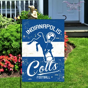 Vintage Indianapolis Colts garden flag 12"x18" Double sided Officially Licensed - Picture 1 of 2