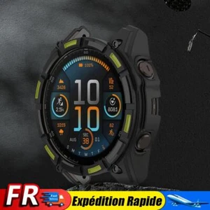 Coque de protection creuse en TPU pour Garmin Enduro 3 (noir vert) - Photo 1/8