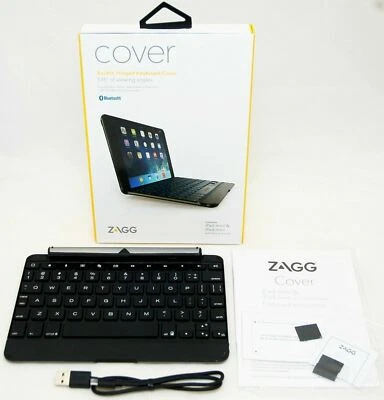 NEW Zagg Cover iPad Mini 1/2/3 Retina Bluetooth Hinged Keyboard Stand Case BLACK - Image 1 of 4