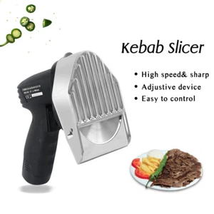 Doner Kebab Machine Kebab Slicer Battery Charge Shawarma Cutter W/ 2 Blades - Picture 1 of 12