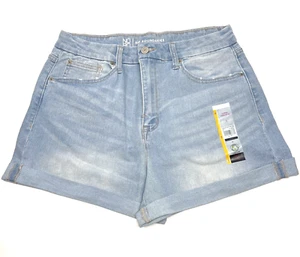 Damen blau No Boundaries super hoher Bund Curvy Mom Short leicht gewaschen Größe 13 - Bild 1 von 5