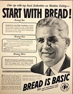 Pubblicità Stampa Vintage 1943 Fleischmann's Bread Wartime Mangiare Nutrizione Seconda Guerra Mondiale - Foto 1 di 6