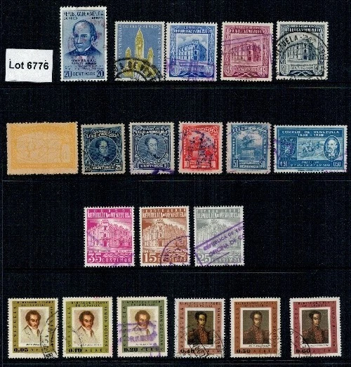 Lote 6776 - Venezuela - Selección de 20 sellos usados de varios años Foto 1 de 1