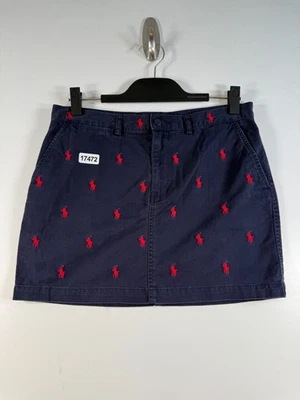 Ralph Lauren Sport Mujer Línea A Mini Falda Poni Bordado Denim Azul Talla 6 16x15 Foto 1 de 4