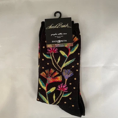 Calcetines para mujer Socksmith Laurel Burch Wildflowers gráficos algodón Foto 1 de 4