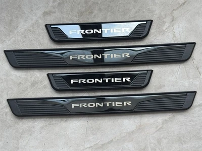 Protector de placa rasguño umbral puerta accesorios coche negro para Nissan Frontier NUEVO X4 Foto 1 de 4