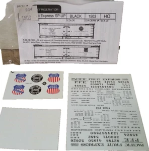 Walthers 1503 Pacific Fruit Express Southern Pacific Union Pacific Decals HO REF - Picture 1 of 1
