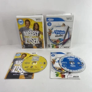 uDraw Studio+The Biggest Loser Wii Game Lot. Complete W/ Manuals. TESTED/ FUN - Picture 1 of 13