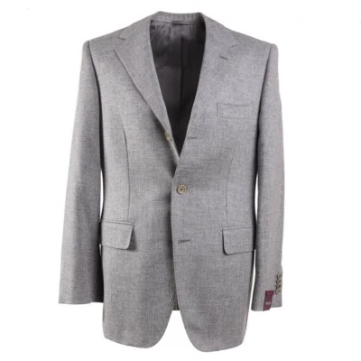 NWT $3095 SARTORIA PARTENOPEA Light Gray Woven Wool Sport Coat 40R Classic-Fit - Image 1 of 4