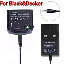 3-in-1 Battery Charger For Black Decker Li-ion batteries LCS1620 20V UK Plug