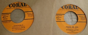 45RPM 2 Coral Georgie Auld - Blue Sentimental / Please Mr. Sun / Tenderly, EX NM - Picture 1 of 6