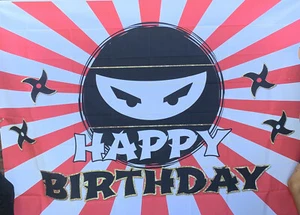 Ninja Birthday Backdrop - Picture 1 of 3