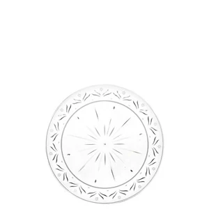6" Dessert Plastic Plates Clear Fancy Party Disposable Transparent Simcha 10pcs - Picture 1 of 2