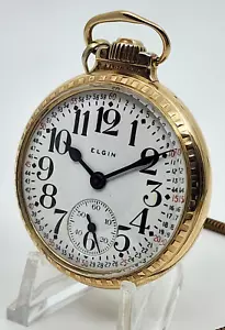 VG 1927 Elgin BW Raymond 478 Montgomery Dial Railroad Watch 16s 21j - Picture 1 of 8