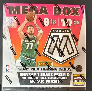2020-21 Panini Mosaic NBA Basketball MEGA Box Factory Sealed NEW Prizms Walmart - Picture 1 of 2