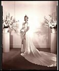 Sensuous DOROTHY ARNOLD GOWN WEDDING DRESS 1940s ALLURING POSE ORIG PHOTO 567