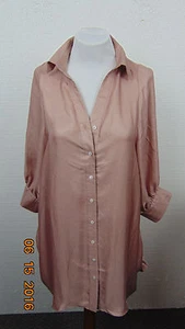 Long Sleeve Blouse By Lumiere. Size L light brown.E-110 - Picture 1 of 8