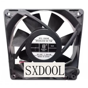 DWPH EFC-12H24D 12038 120mm 12cm DC 24V 1.20A 3-wire Ball Bearing Axial Cooling - Afbeelding 1 van 2