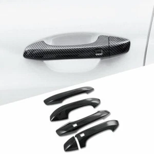 For KIA K5 2020 2021 2022 2023 Carbon Fiber 5PCS Exterior Door Handle Cover Trim - Picture 1 of 8