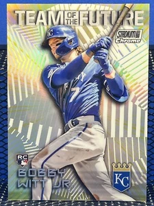 2022 Topps Stadium Club Chrome BOBBY WITT JR Royals Team Of The Future RC Rookie - Picture 1 of 2